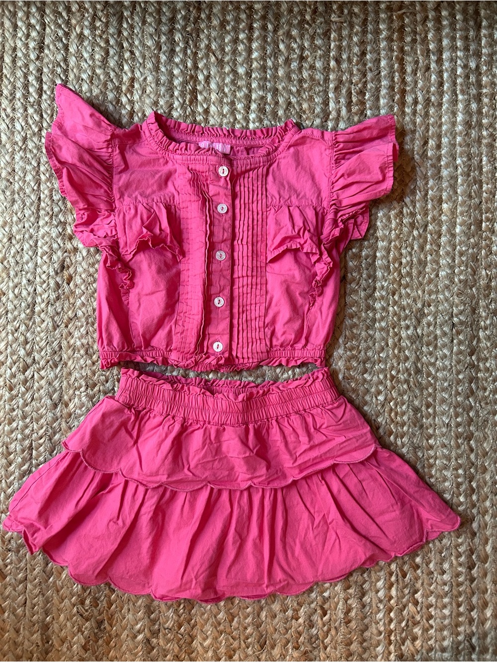 Bisby Annie Top & Tiered Skort - Hot Pink